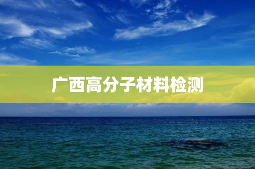 广西高分子材料检测